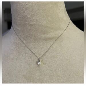 COPY - 14k white gold  Pearl and 10k Xl 18” inches Necklace